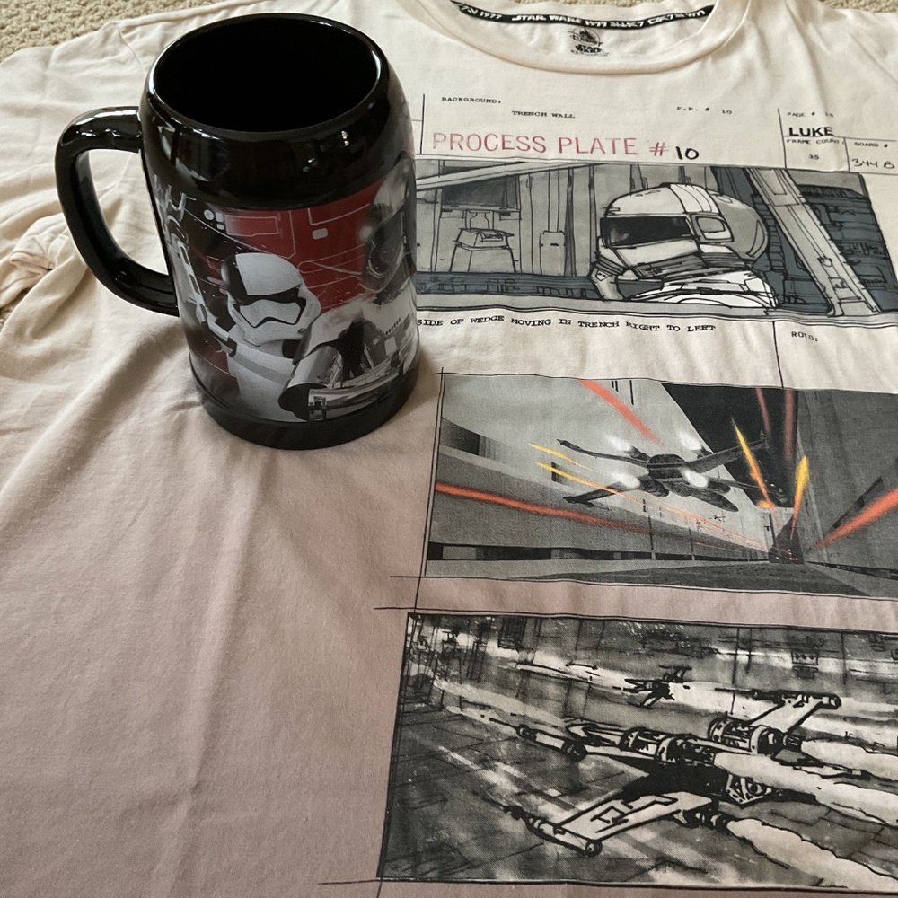 Star Wars T Shirt Men’s M 45th Anniversary Concept and Star Wars Mug - Picture 7 of 9